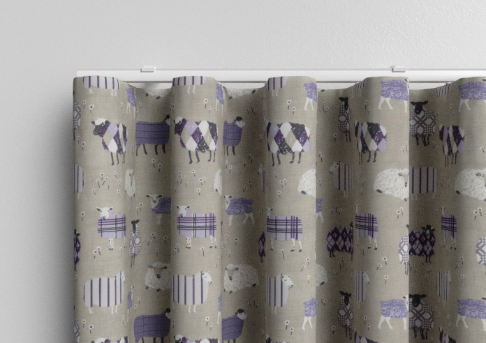 Baa Baa, Lavender - Made to Measure Curtains - Image 13